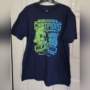 New Funko Marvel Thor Ragnarok T-Shirt. Hulk Vs Thor Size L